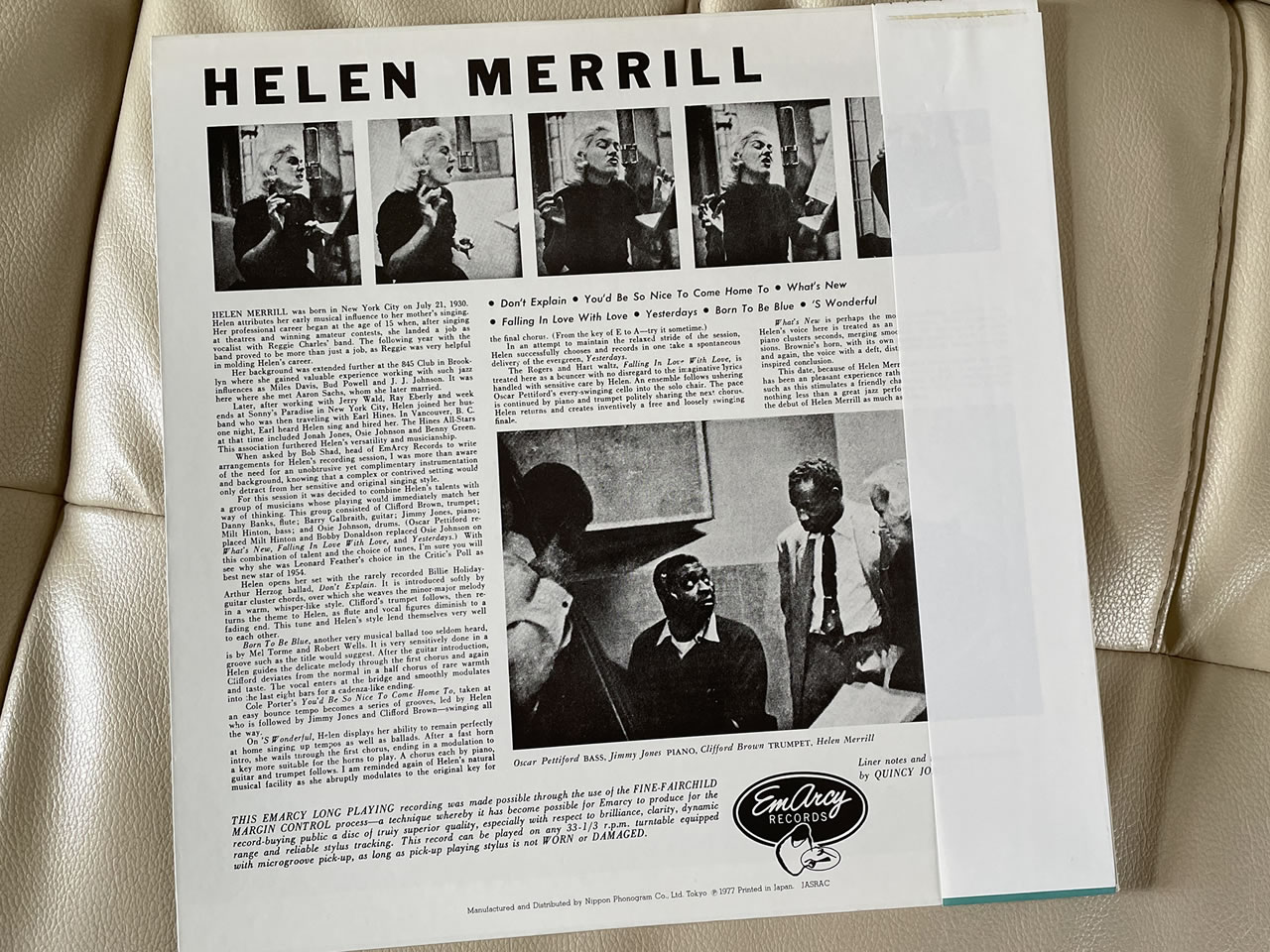 ヘレン・メリル『ヘレン・メリル・ウィズ・クリフォード・ブラウン