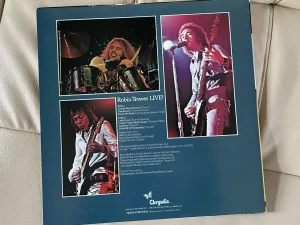 ロビン・トロワー(Robin Trower)『Robin Trower Live!』(ロビン・トロワー・ライヴ!):ジャケットの裏面